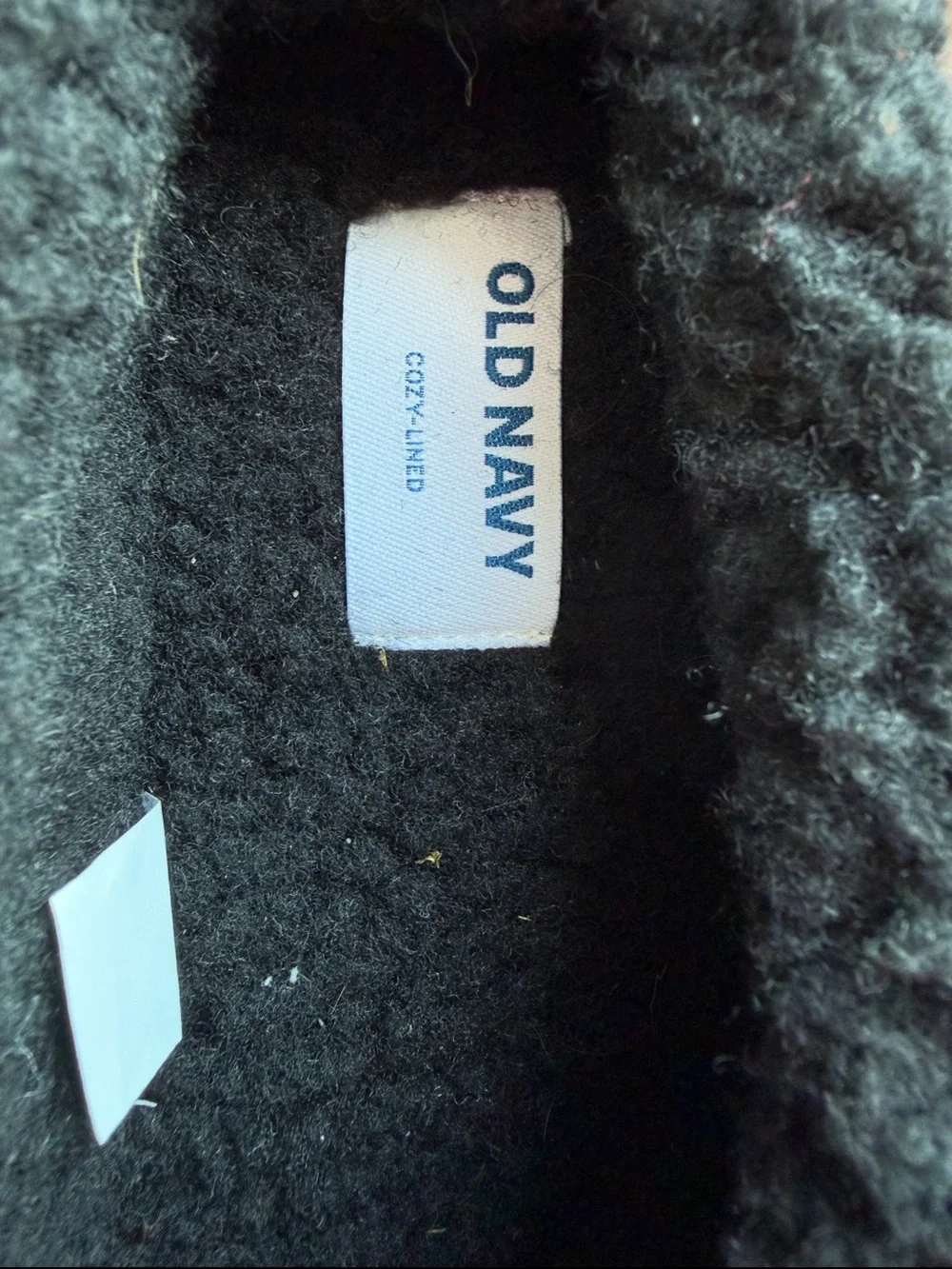 Old Navy Cozy Lined Platform Slippers Black Faux Suede NWT Women’s Size 9